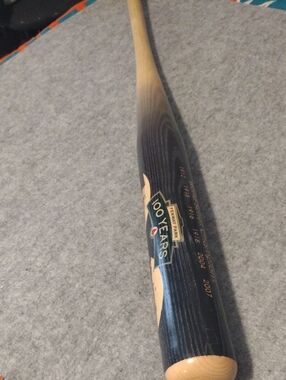 100 Years Commemorative Black and Natural Wood Baseball Bat COA  THE LEGEND YAZ
